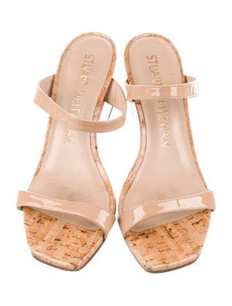 Stuart Weitzman Patent Leather Slides