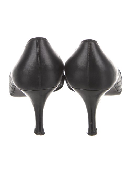 Stuart Weitzman Leather Lasercut Accents Pumps