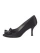 Stuart Weitzman Satin Ruffle Embellishment Pumps