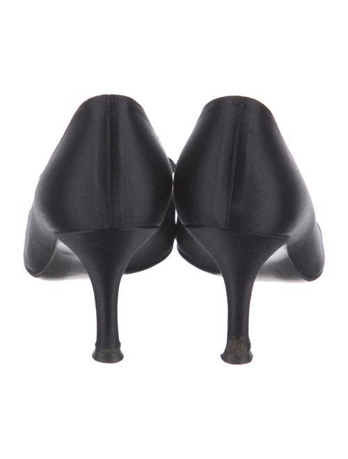 Stuart Weitzman Satin Ruffle Embellishment Pumps
