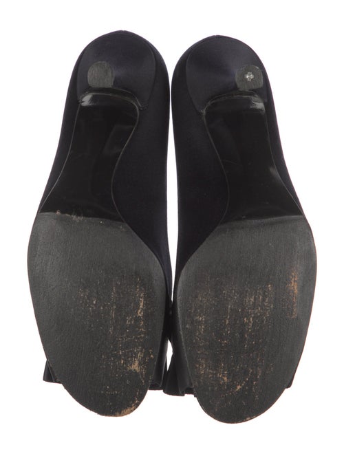 Stuart Weitzman Satin Ruffle Embellishment Pumps