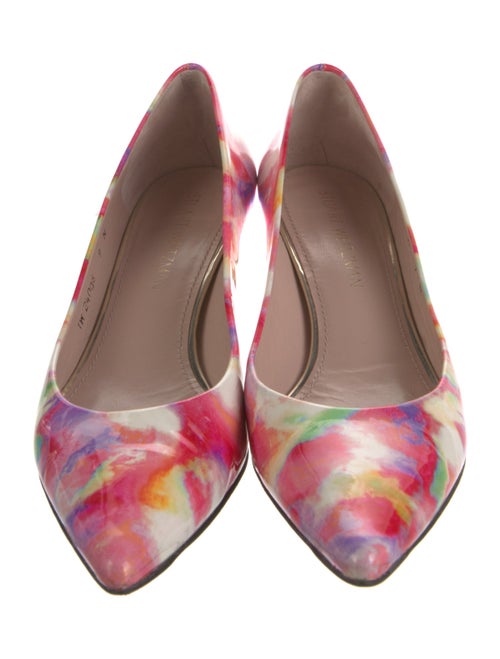 Stuart Weitzman Patent Leather Printed Pumps