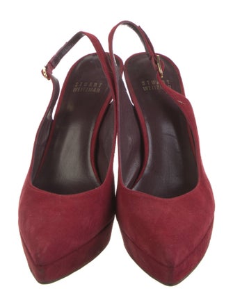 Stuart Weitzman Suede Slingback Pumps