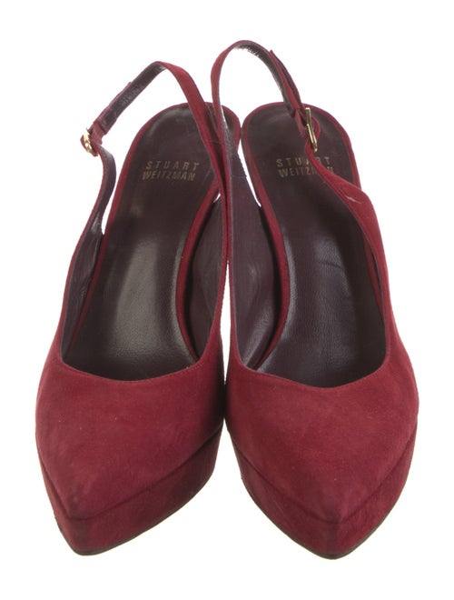 Stuart Weitzman Suede Slingback Pumps