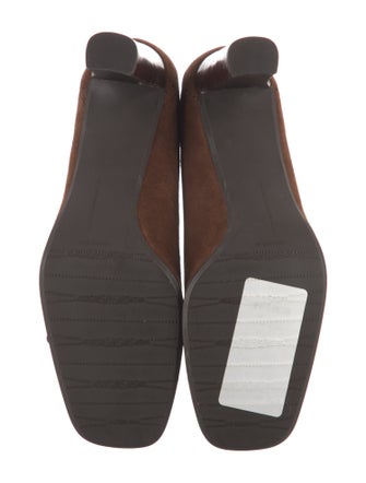 Stuart Weitzman Suede Fringe Trim Accent Pumps