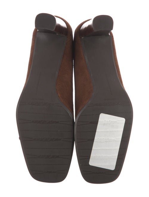 Stuart Weitzman Suede Fringe Trim Accent Pumps