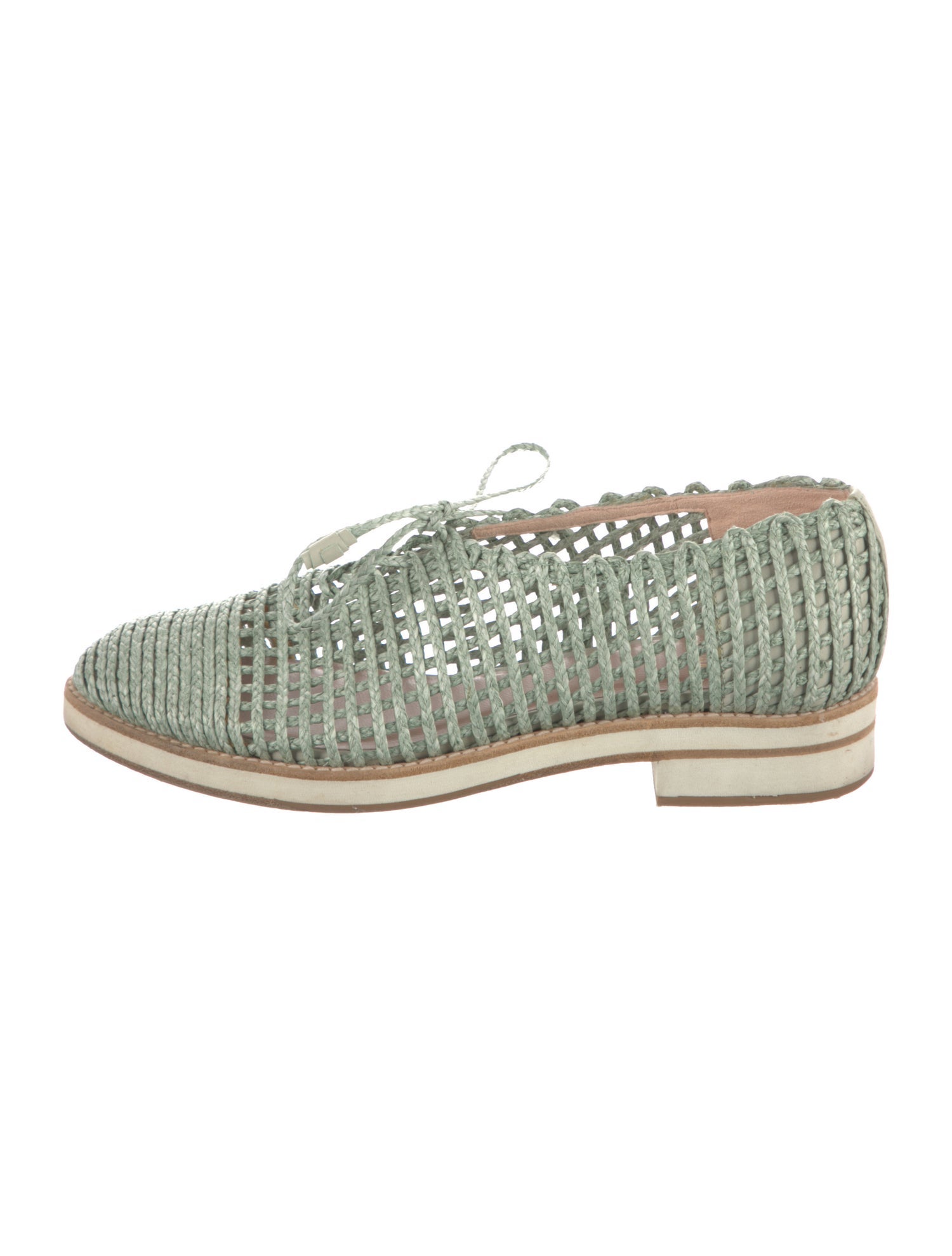 Stuart Weitzman Raffia Printed Oxfords