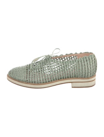Stuart Weitzman Raffia Printed Oxfords