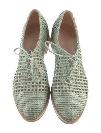 Stuart Weitzman Raffia Printed Oxfords
