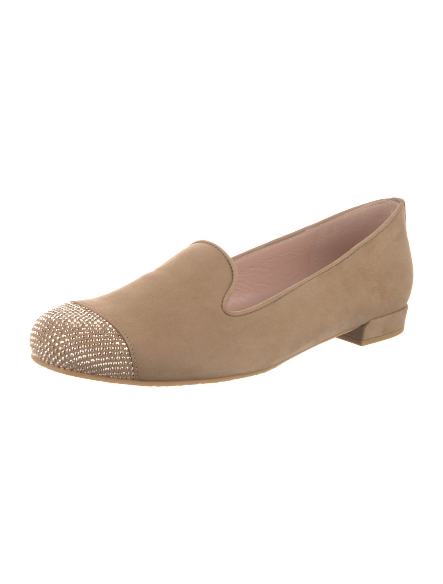 Stuart Weitzman Suede Studded Accents Loafers w/ Tags