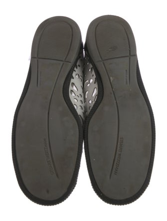 Stuart Weitzman Leather Colorblock Pattern Sneakers