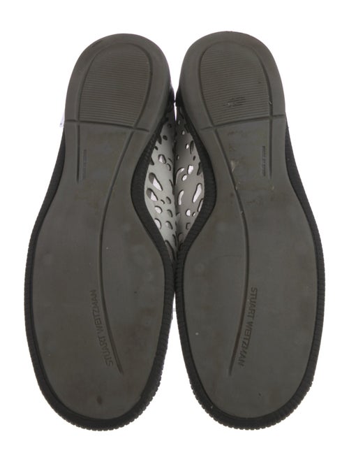 Stuart Weitzman Leather Colorblock Pattern Sneakers