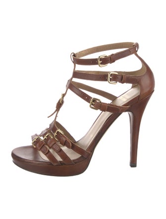 Stuart Weitzman Leather Gladiator Sandals