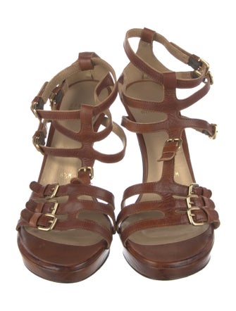 Stuart Weitzman Leather Gladiator Sandals