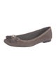 Stuart Weitzman Suede Bow Accents Flats