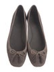 Stuart Weitzman Suede Bow Accents Flats
