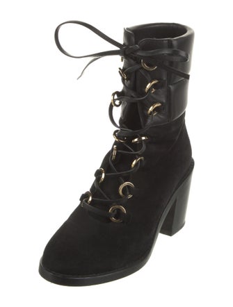 Stuart Weitzman Suede Lace-Up Boots