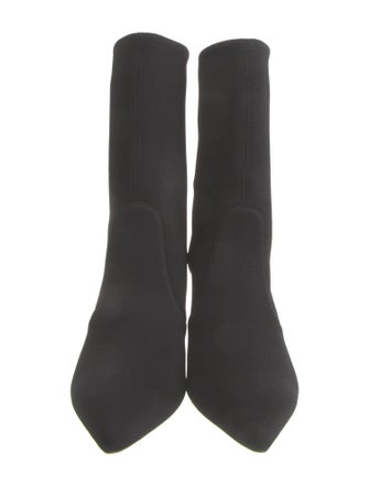 Stuart Weitzman Leather Trim Embellishment Sock Boots