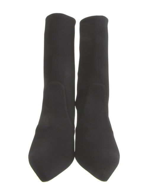 Stuart Weitzman Leather Trim Embellishment Sock Boots