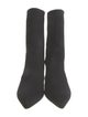 Stuart Weitzman Leather Trim Embellishment Sock Boots