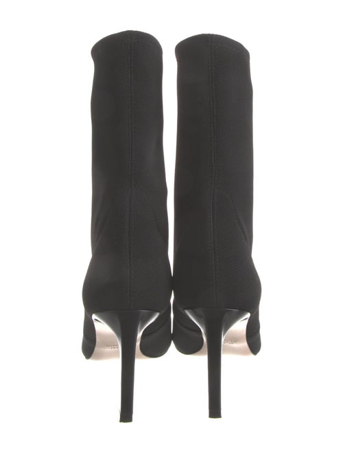 Stuart Weitzman Leather Trim Embellishment Sock Boots