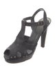 Stuart Weitzman Leather Studded Accents T-Strap Sandals