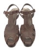 Stuart Weitzman Leather Studded Accents T-Strap Sandals