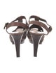 Stuart Weitzman Leather Studded Accents T-Strap Sandals