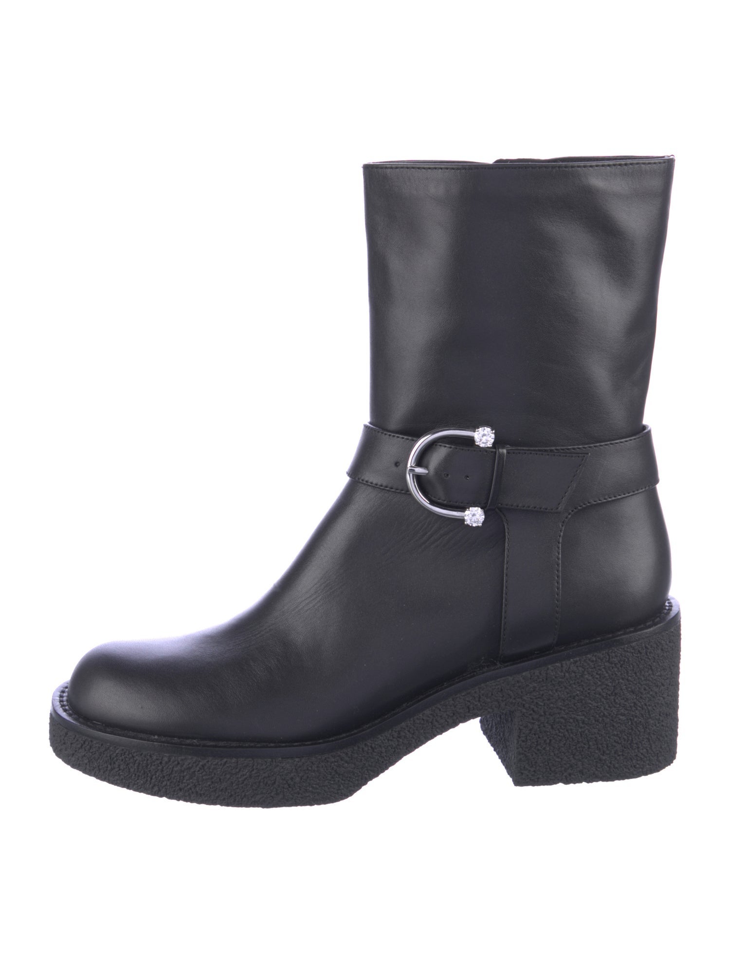 Stuart Weitzman Leather Moto Boots