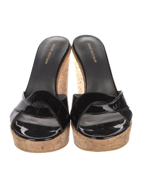 Stuart Weitzman Patent Leather Slides