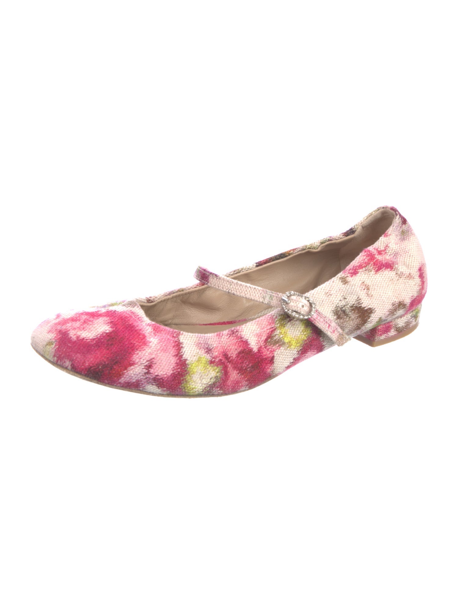 Stuart Weitzman Floral Print Ballet Flats