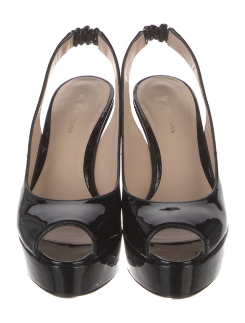 Stuart Weitzman Patent Leather Slingback Pumps