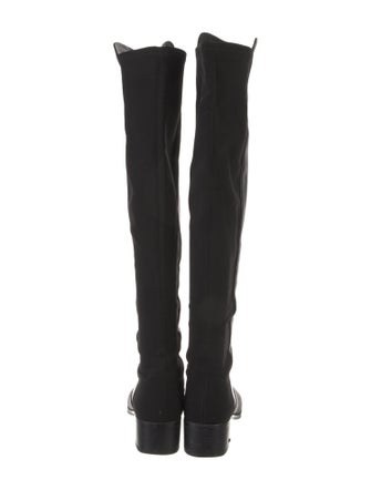 Stuart Weitzman Leather Leather Trim Embellishment Boots