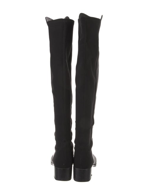 Stuart Weitzman Leather Leather Trim Embellishment Boots