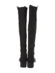 Stuart Weitzman Leather Leather Trim Embellishment Boots