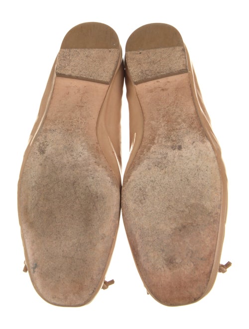 Stuart Weitzman Patent Leather Bow Accents Ballet Flats