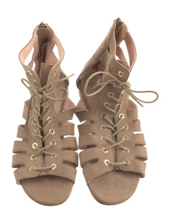 Stuart Weitzman Suede Gladiator Sandals