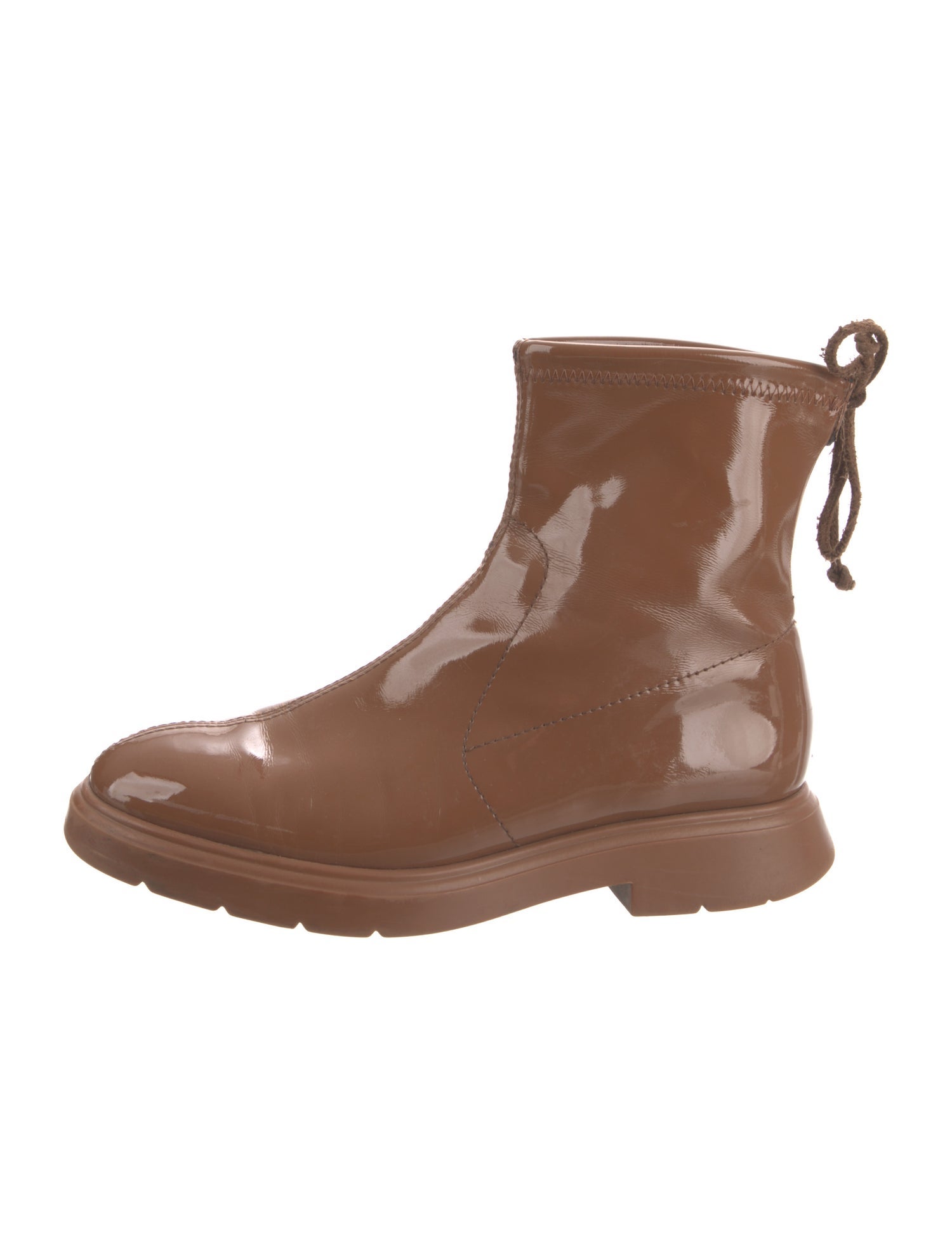 Stuart Weitzman Patent Leather Combat Boots