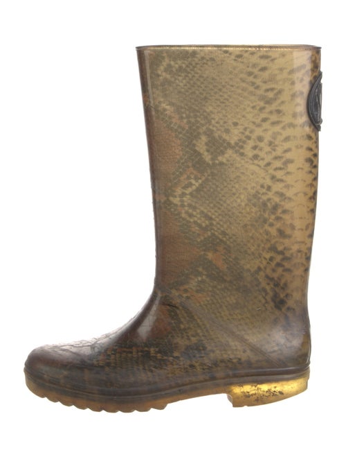 Stuart Weitzman Rubber Animal Print Rain Boots