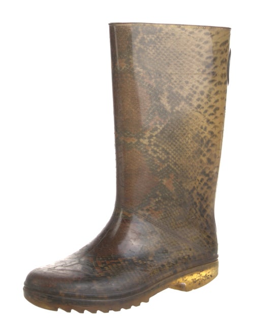 Stuart Weitzman Rubber Animal Print Rain Boots