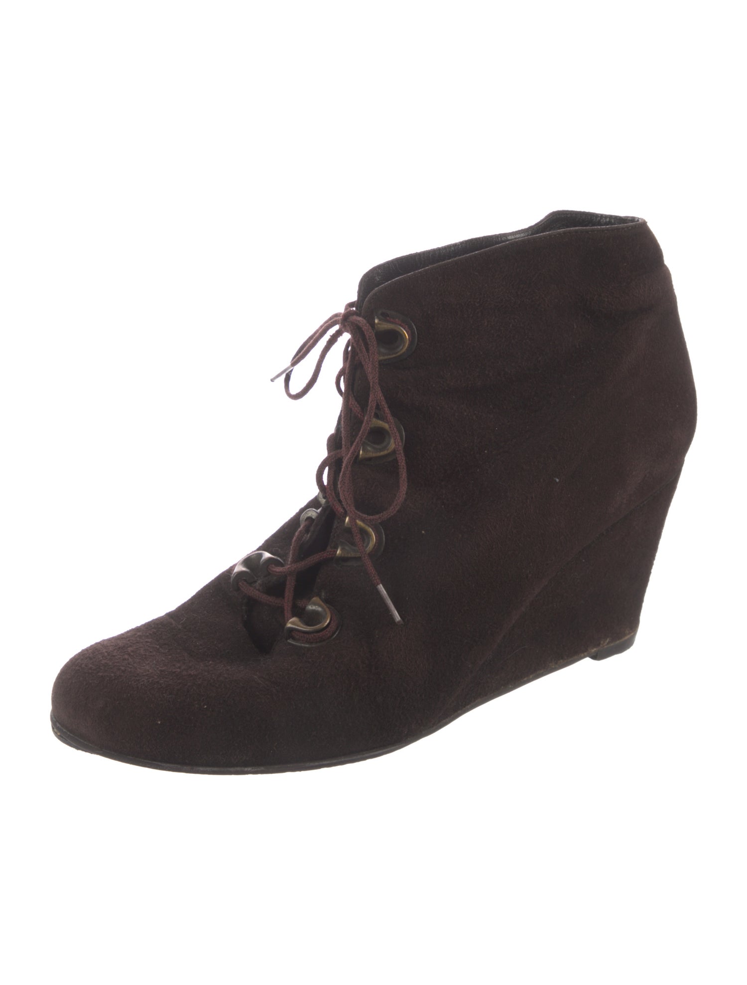 Stuart Weitzman Suede Lace-Up Boots
