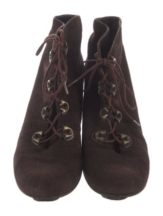Stuart Weitzman Suede Lace-Up Boots