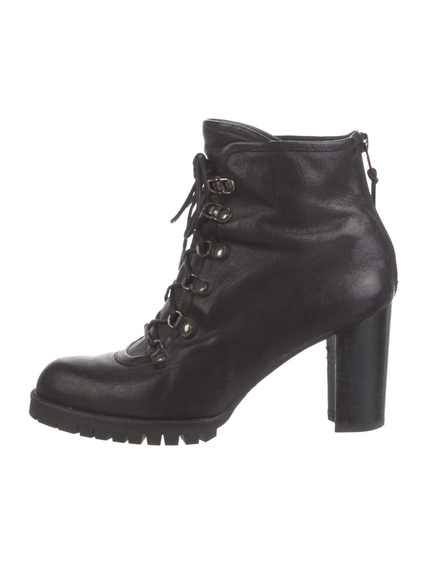 Stuart Weitzman Leather Lace-Up Boots