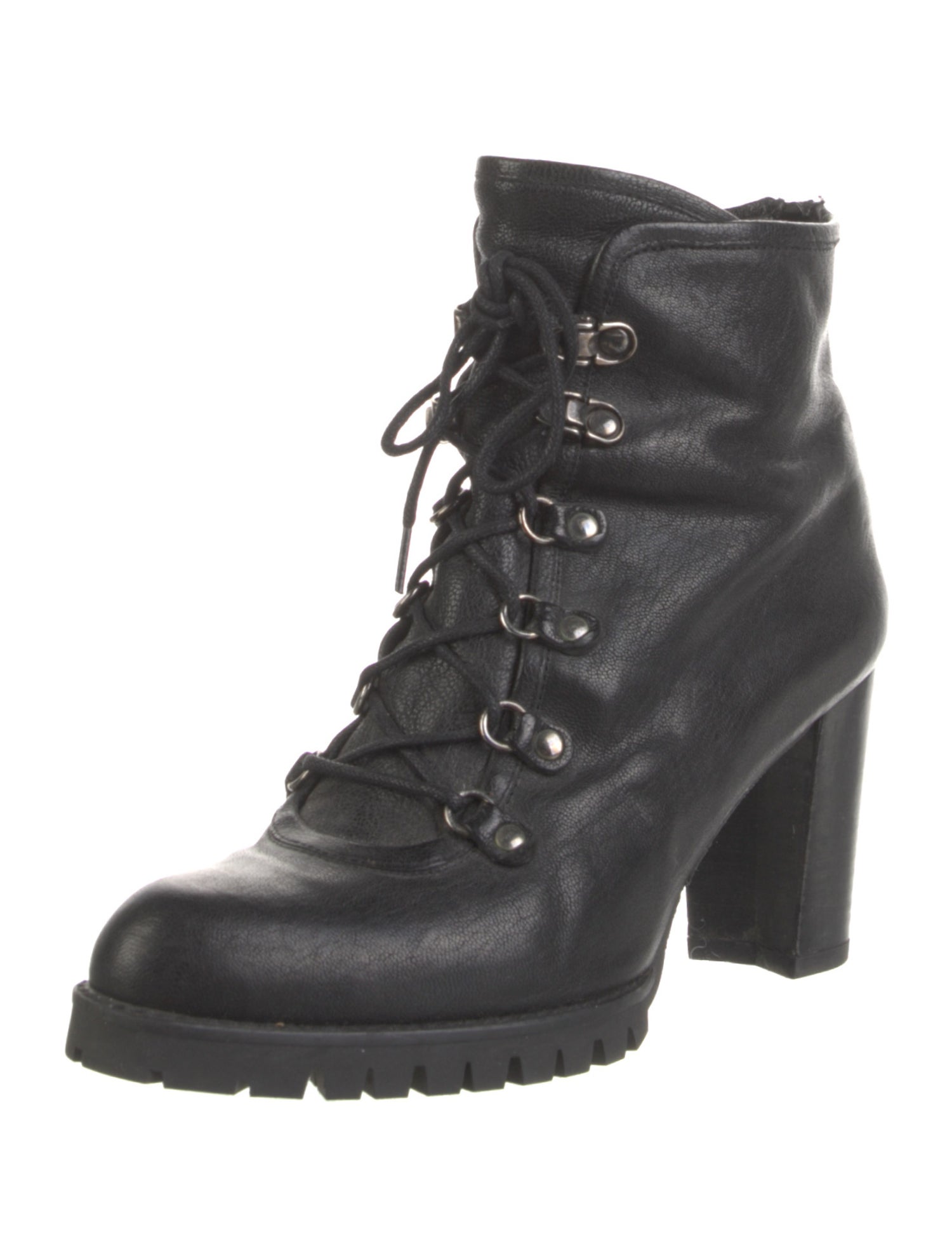 Stuart Weitzman Leather Lace-Up Boots