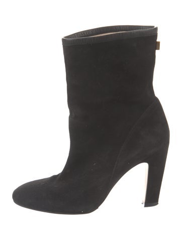 Stuart Weitzman Boots Suede Leather Trim Embellishment US 7 |