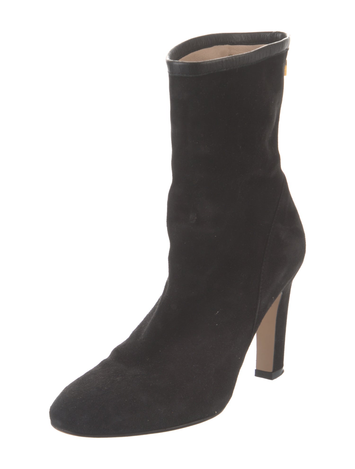 Stuart Weitzman Suede Leather Trim Embellishment Boots