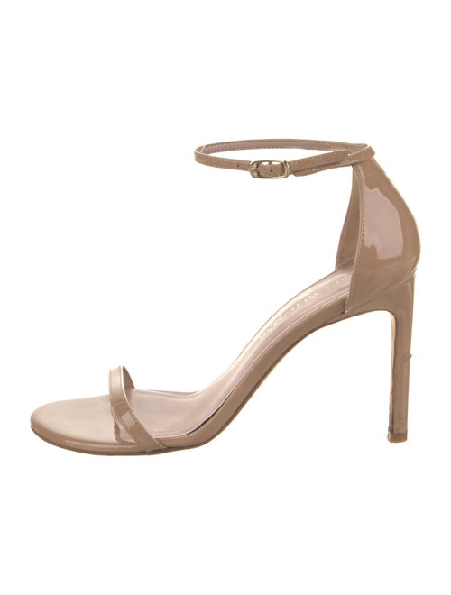 Stuart Weitzman Patent Leather Cutout Accent Sandals