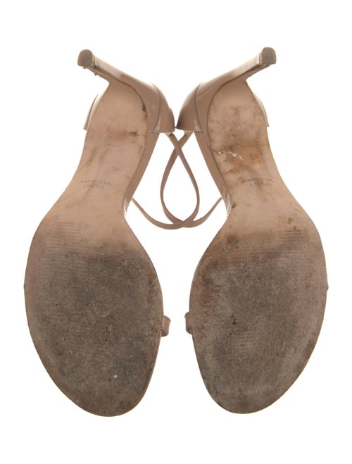 Stuart Weitzman Patent Leather Cutout Accent Sandals