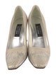 Stuart Weitzman Satin Crystal Embellishments Pumps
