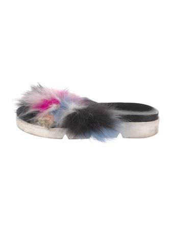 Stuart Weitzman Fur Slides